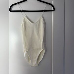 Urban Outfitters Out from Under Cream Ribbed Bodysuit